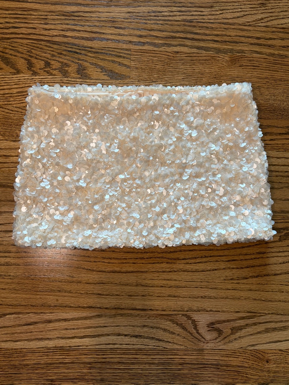 Edikted Evelina Sequin Mini Skort-Cream/Off White